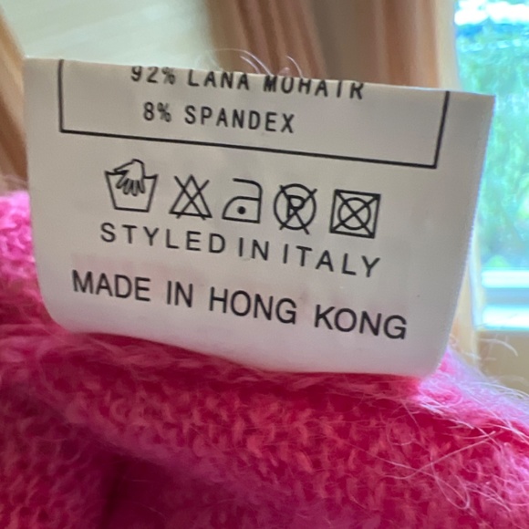 Luxury Miss Sixty Brand Pink Mohair Embroidered Sweater Top - Picture 8 of 9